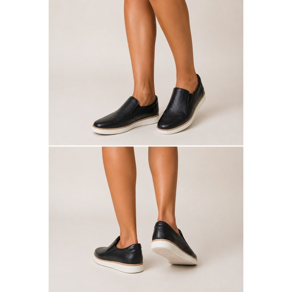 Dr. Scholl's Black Slip On Sneakers Women's 9.5 Textured Comfort Shoes